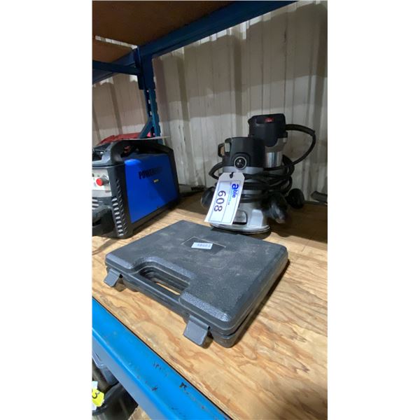 2 PORTER-CABLE ELECTRIC ROUTERS & MINI TOOL SET IN HARD TRANSPORT CASE *MUST TAKE ALL*