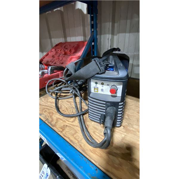 POWERFIST PORTABLE ELECTRIC INDUSTRIAL STICK WELDER WITH STINGER, GROUND, & CABLES