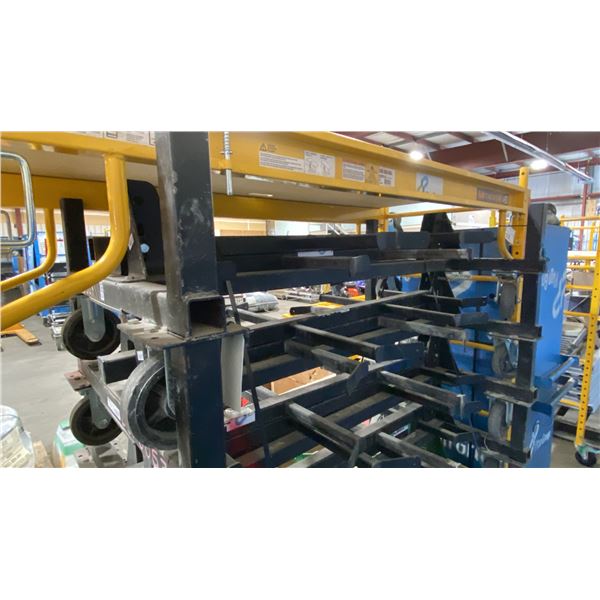 MACK RACK I 1000 LBS CAPACITY BLACK FOLDING MOBILE INDUSTRIAL WIRE / PRODUCT RACK