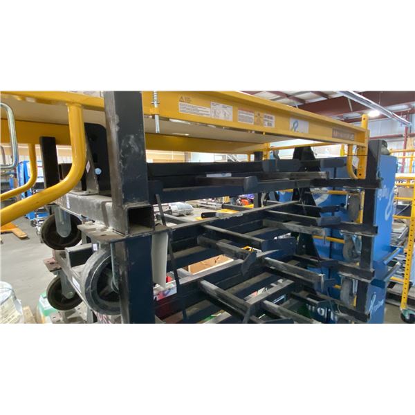 MACK RACK I 1000 LBS CAPACITY BLACK FOLDING MOBILE INDUSTRIAL WIRE / PRODUCT RACK