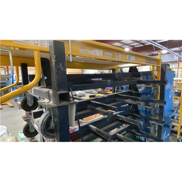 MACK RACK I 1000 LBS CAPACITY BLACK FOLDING MOBILE INDUSTRIAL WIRE / PRODUCT RACK