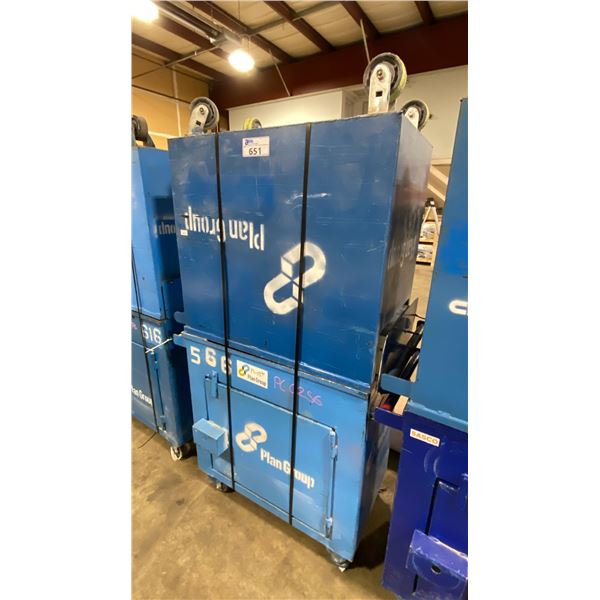 2 BLUE METAL SINGLE DOOR SINGLE DRAWER HEAVY DUTY MOBILE TOOL STORAGE CHEST