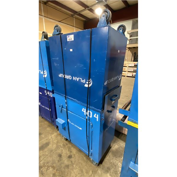 2 BLUE METAL SINGLE DOOR SINGLE DRAWER HEAVY DUTY MOBILE TOOL STORAGE CHEST