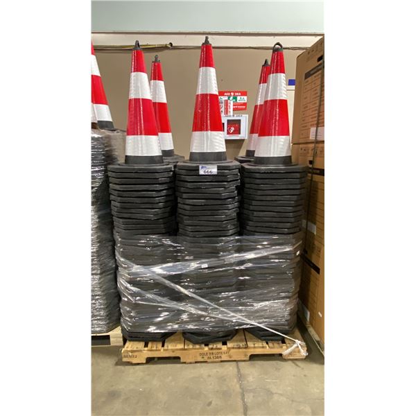 PALLET OF INDUSTRIAL REFLECTIVE TRAFFIC CONES *MUST TAKE ALL ON PALLET*