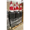 Image 2 : PALLET OF INDUSTRIAL REFLECTIVE TRAFFIC CONES *MUST TAKE ALL ON PALLET*