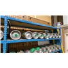 Image 1 : SHELF OF 9 COMMERCIAL METAL BEER KEGS *MUST TAKE ALL ON SHELF*