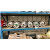Image 1 : SHELF OF 6 COMMERCIAL METAL BEER KEGS *MUST TAKE ALL ON SHELF*
