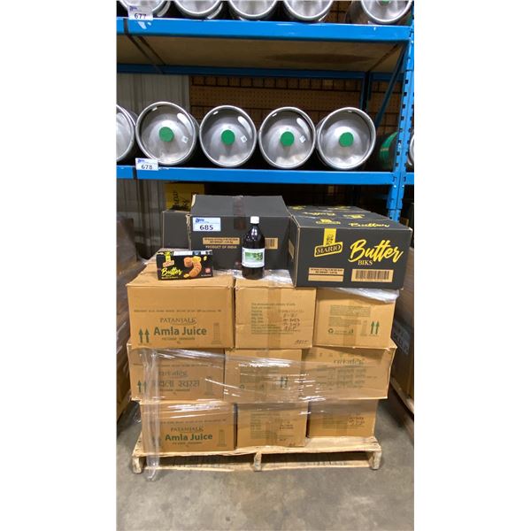 PALLET OF AMLA JUICE BOTTLES & ASSORTED FOOD ITEMS *MUST TAKE ALL*