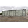 Image 1 : GREY 40' 52,910 LB MAX CAPACITY INDUSTRIAL TRANSPORT CONTAINER WITH 4 DUAL SWING SIDE DOORS DUAL