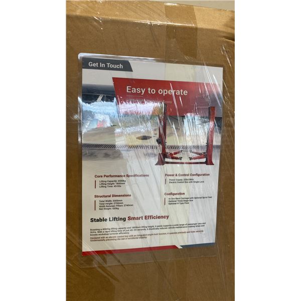 TPL INDUSTRIAL 10,000 LB CAPACITY 2-POST 4 POINT VEHICLE LIFT *COLOR RED*