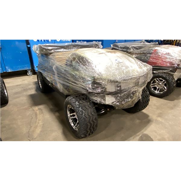 SDLANCH HQ80 BLACK 4 SEAT ELECTRIC GOLF CART WITH 4KW AC MOTOR, 50 MILE RANGE, 23-24 MPH TOP