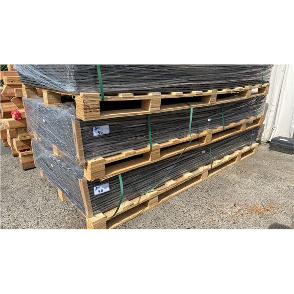PALLET OF 15 BLACK INDUSTRIAL 4'W X 8'L HIGH-DENSITY POLYETHYLENE GROUND PROTECTION MATS &