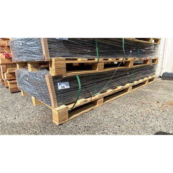 PALLET OF 15 BLACK INDUSTRIAL 4'W X 8'L HIGH-DENSITY POLYETHYLENE GROUND PROTECTION MATS &