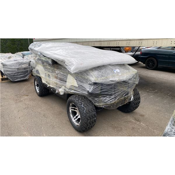 SDLANCH HQ80 WHITE 4 SEAT ELECTRIC GOLF CART WITH 4KW AC MOTOR, 50 MILE RANGE, 23-24 MPH TOP