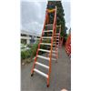 Image 1 : ALLRIGHT 8' ORANGE CARBON FIBER INDUSTRIAL PLATFORM LADDER