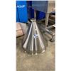 Image 1 : STAINLESS STEEL 22" DIAMETER COMMERCIAL CONE FEEDER HOPPER