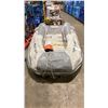 Image 1 : SEA ROVER GREY 8' INFLATABLE 2 PERSON PREMIUM INFLATABLE TENDER BOAT WITH FOOT PUMP *HAS LEAK,