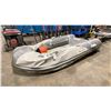 Image 3 : SEA ROVER GREY 8' INFLATABLE 2 PERSON PREMIUM INFLATABLE TENDER BOAT WITH FOOT PUMP *HAS LEAK,