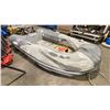 Image 4 : SEA ROVER GREY 8' INFLATABLE 2 PERSON PREMIUM INFLATABLE TENDER BOAT WITH FOOT PUMP *HAS LEAK,