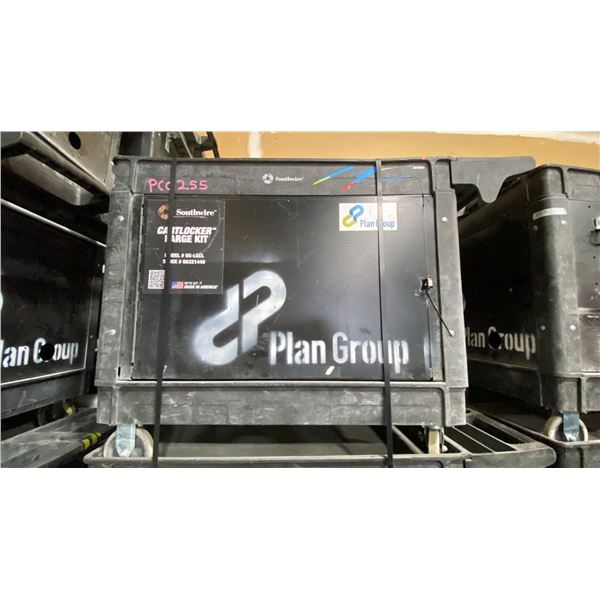 SOUTHWIRE BLACK PLASTIC / METAL  2 TIER 46"L X 26"W X 33 1/2"H INDUSTRIAL MOBILE PRODUCT / TOOL