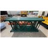 Image 2 : RACKSTEEL PALLET RACKING WITH (9)- 8 FT GREEN UPRIGHTS, (10)- 8 FT ORANGE SIDE RAILS, (2)- 12 FT