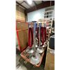 Image 2 : 9 SILVER SANCTION POSTS WITH 8 RED VELVET ROPES *CART NOT INCLUDED*