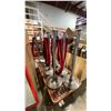 Image 3 : 9 SILVER SANCTION POSTS WITH 8 RED VELVET ROPES *CART NOT INCLUDED*