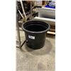 Image 2 : GROUP OF ASSORTED ITEMS- STATIONARY CLOTHING RACK, PLANTER POT, FOLDING CHAIRS, PLASTIC 4 WHEEL
