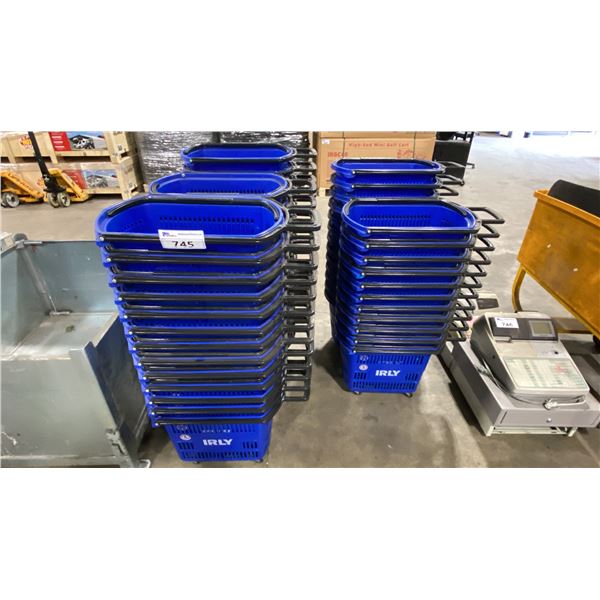 APPROX 64 BLUE MOBILE SHOPPING BASKETS