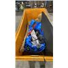 Image 4 : YELLOW PLASTIC/METAL MOBILE PRODUCT BIN APPROX 4' X 2' X 33"H WITH ASSORTED CONTENTS