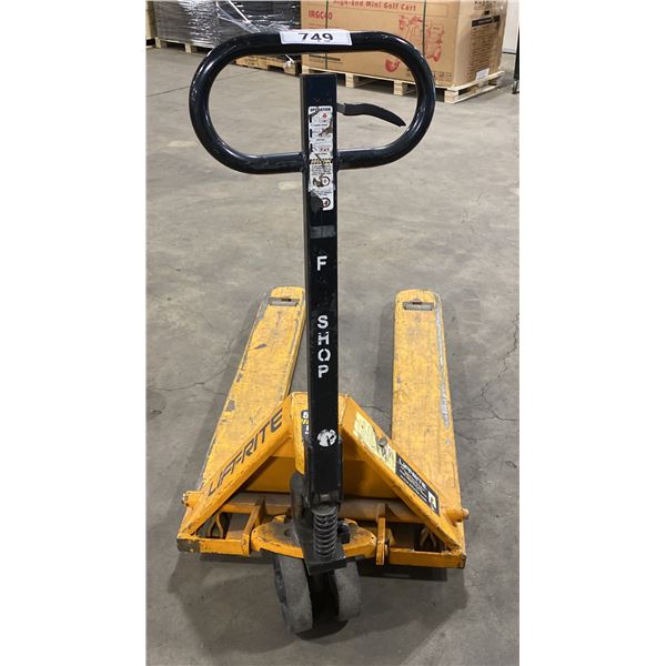 LIFT-RITE YELLOW 5500 LB CAPACITY PALLET JACK