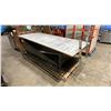 Image 1 : PALLET OF ASSORTED BLACK COMMERCIAL DISPLAY RACKING & LARGE WHITEBOARD *MUST TAKE ALL*
