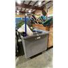 Image 1 : CONTENTS OF GREY MOBILE CART OF ASSORTED AUTOMOTIVE ITEMS, FLOOR JACKS & HAND TOOLS