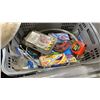 Image 3 : CONTENTS OF GREY MOBILE CART OF ASSORTED AUTOMOTIVE ITEMS, FLOOR JACKS & HAND TOOLS