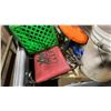 Image 5 : CONTENTS OF GREY MOBILE CART OF ASSORTED AUTOMOTIVE ITEMS, FLOOR JACKS & HAND TOOLS