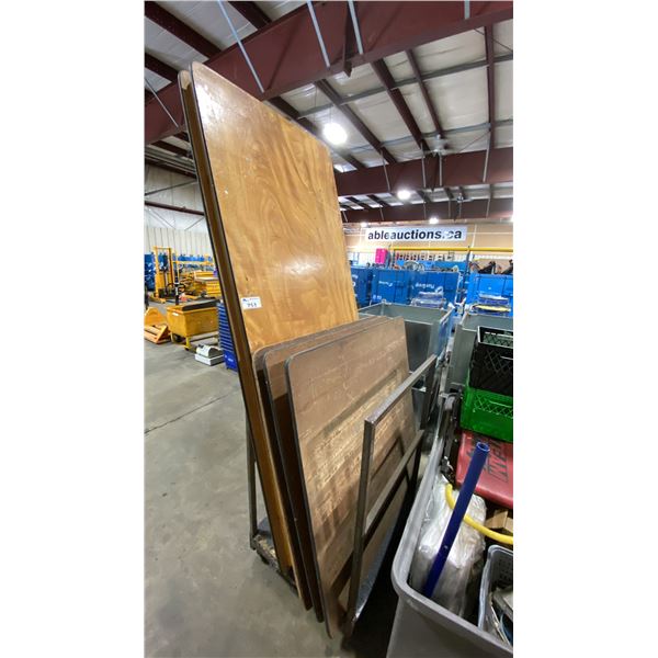 5 HEAVY DUTY LARGE FOLDING EVENT TABLES *PANEL CART NOT INCLUDED*