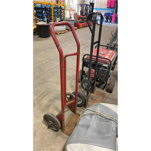 1 RED & 1 BLACK 2 WHEEL HAND TRUCKS