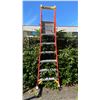 Image 1 : WERNER PODIUM 6' ORANGE CARBON FIBER INDUSTRIAL PLATFORM LADDER