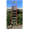 Image 1 : WERNER PODIUM 6' ORANGE CARBON FIBER INDUSTRIAL PLATFORM LADDER