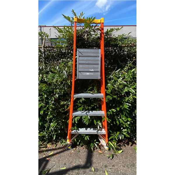 ALLRIGHT 4' ORANGE CARBON FIBER INDUSTRIAL PLATFORM LADDER