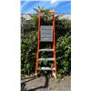 Image 1 : ALLRIGHT 4' ORANGE CARBON FIBER INDUSTRIAL PLATFORM LADDER