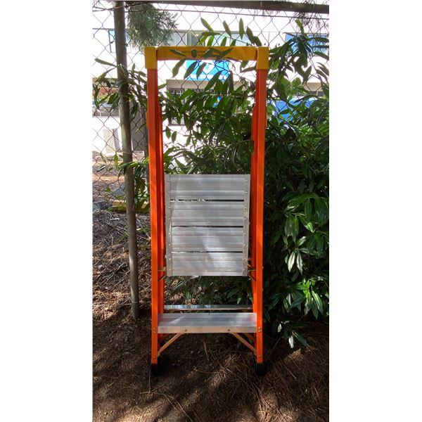 ALLRIGHT 2' ORANGE CARBON FIBER INDUSTRIAL PLATFORM LADDER