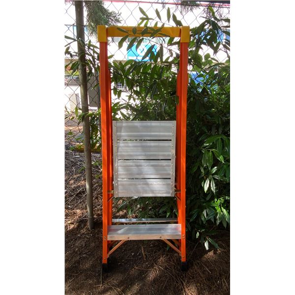 ALLRIGHT 2' ORANGE CARBON FIBER INDUSTRIAL PLATFORM LADDER