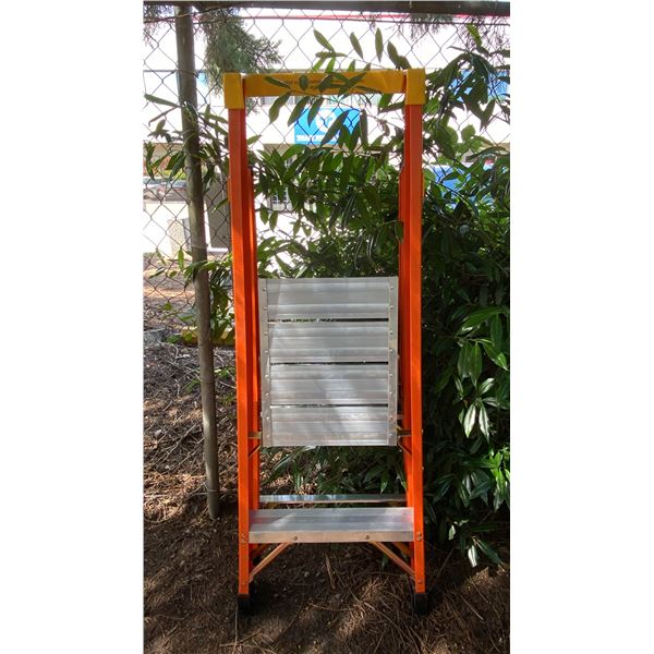 ALLRIGHT 2' ORANGE CARBON FIBER INDUSTRIAL PLATFORM LADDER