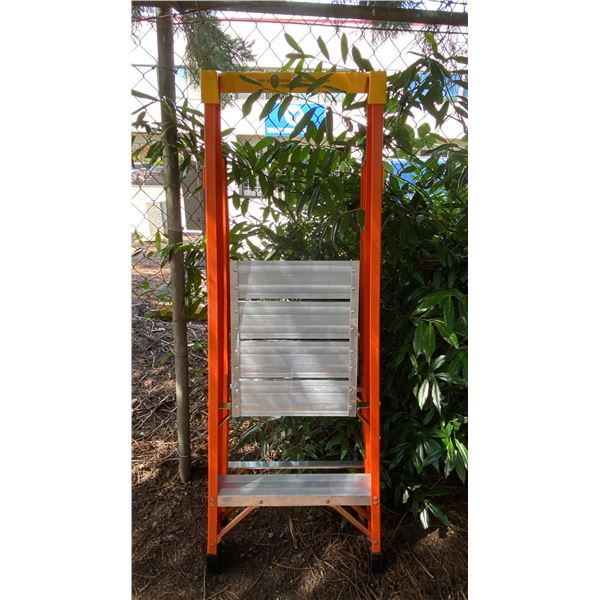 ALLRIGHT 2' ORANGE CARBON FIBER INDUSTRIAL PLATFORM LADDER