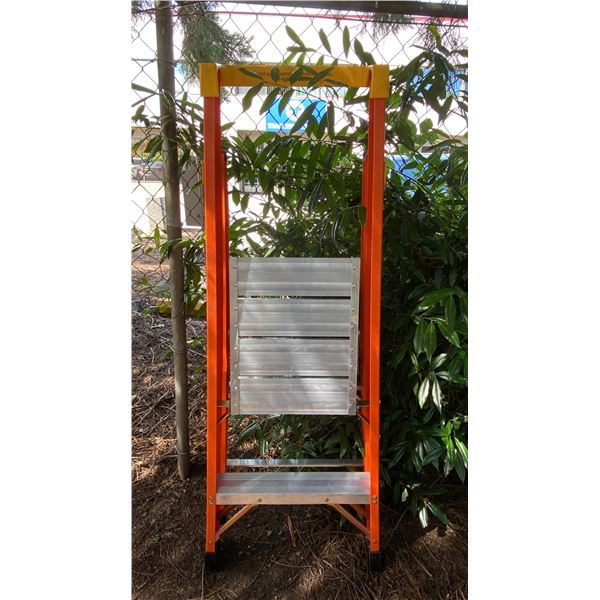 ALLRIGHT 2' ORANGE CARBON FIBER INDUSTRIAL PLATFORM LADDER