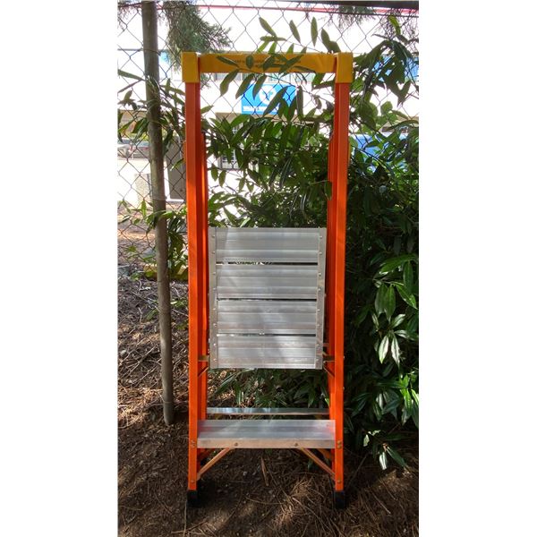 ALLRIGHT 2' ORANGE CARBON FIBER INDUSTRIAL PLATFORM LADDER