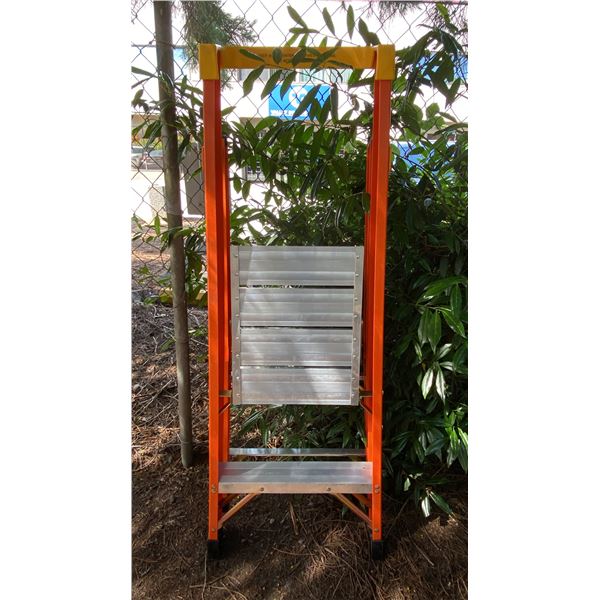 ALLRIGHT 2' ORANGE CARBON FIBER INDUSTRIAL PLATFORM LADDER