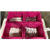 Image 1 : 4 BINS OF OLIVE FORKS, ASIAN SOUP SPOONS, CHOPSTICK HOLDERS & CUTLERY INSERTS *BINS INCLUDED*