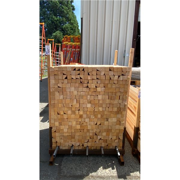 PALLET CRATE OF 1' X 2' HEMLOCK WOOD APPROX 42" L *MUST TAKE ALL, PALLET CRATE INCLUDED*